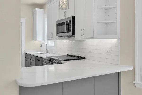 Tiled kitchen backsplash