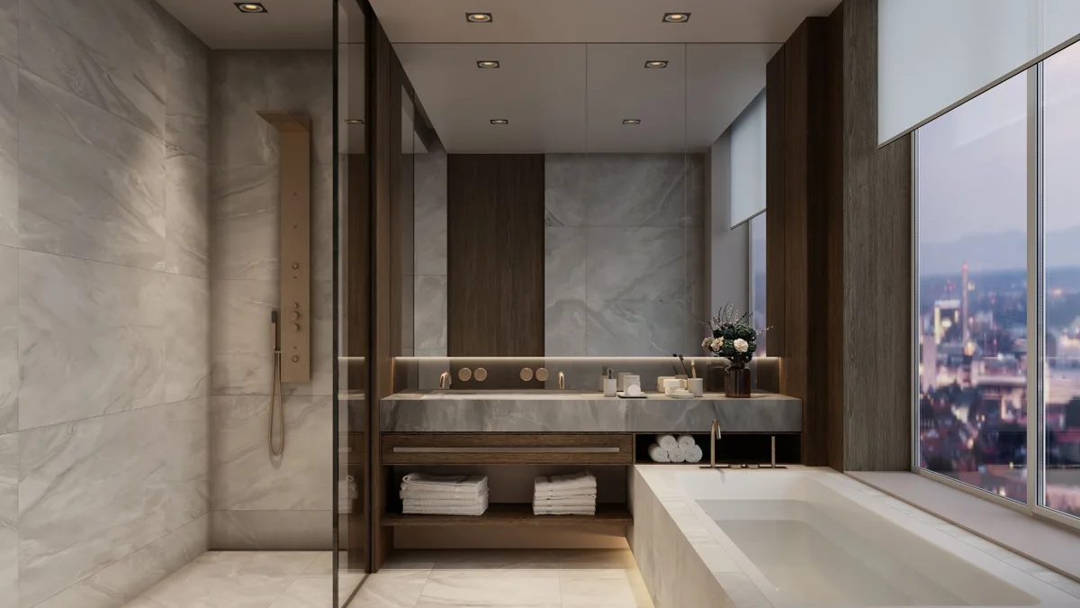 Marble-inspired tile