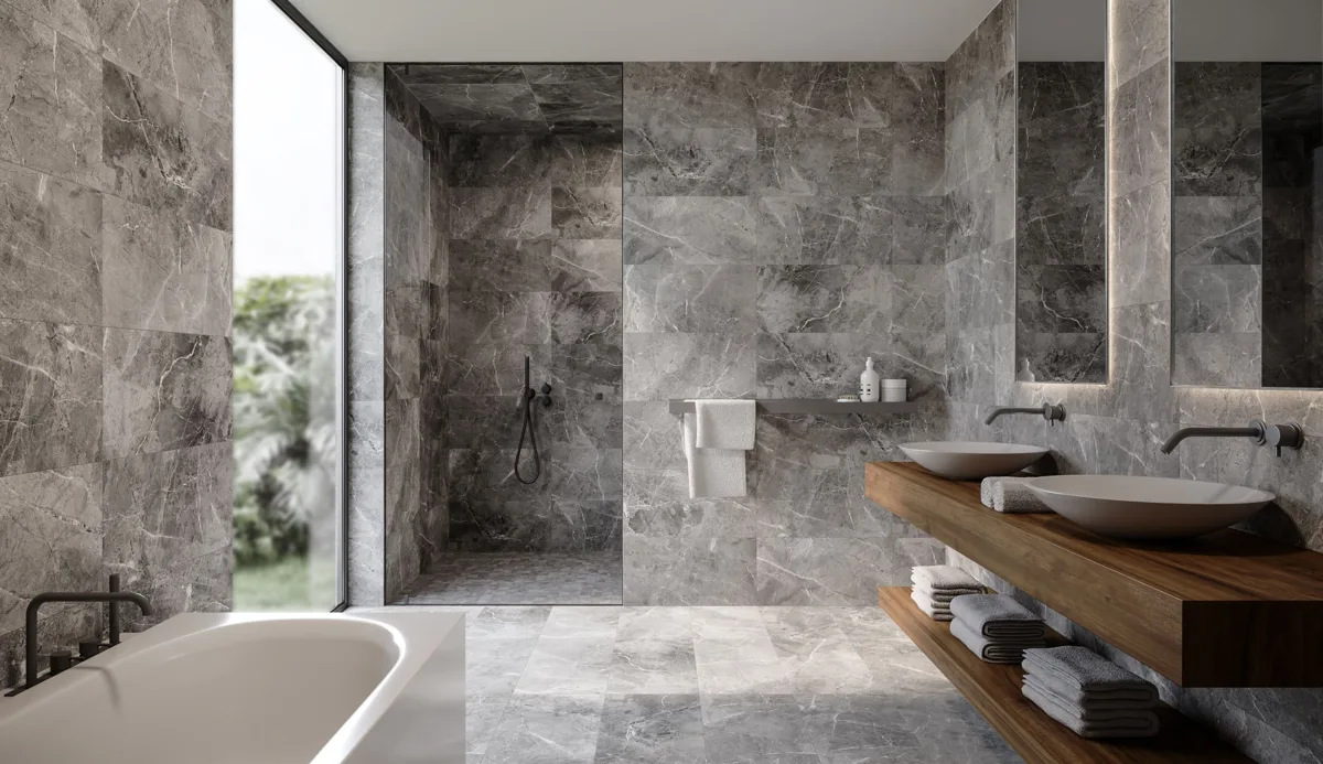 Marble-inspired tile